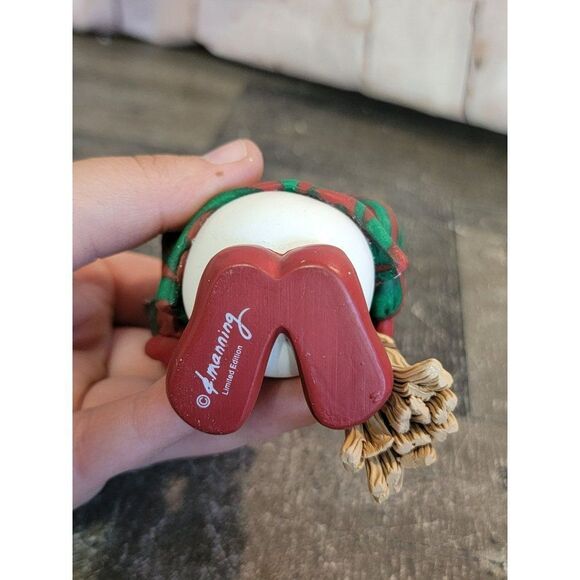 Women snowman broom bling birdhouse ornament Xmas decor - Picture 5 of 5